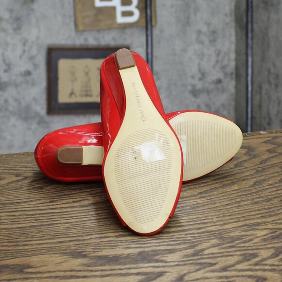 Bandolino Womens Open Toe Wedge Heels 1673fe37e39e9d Red 6M - Picture 5 of 8